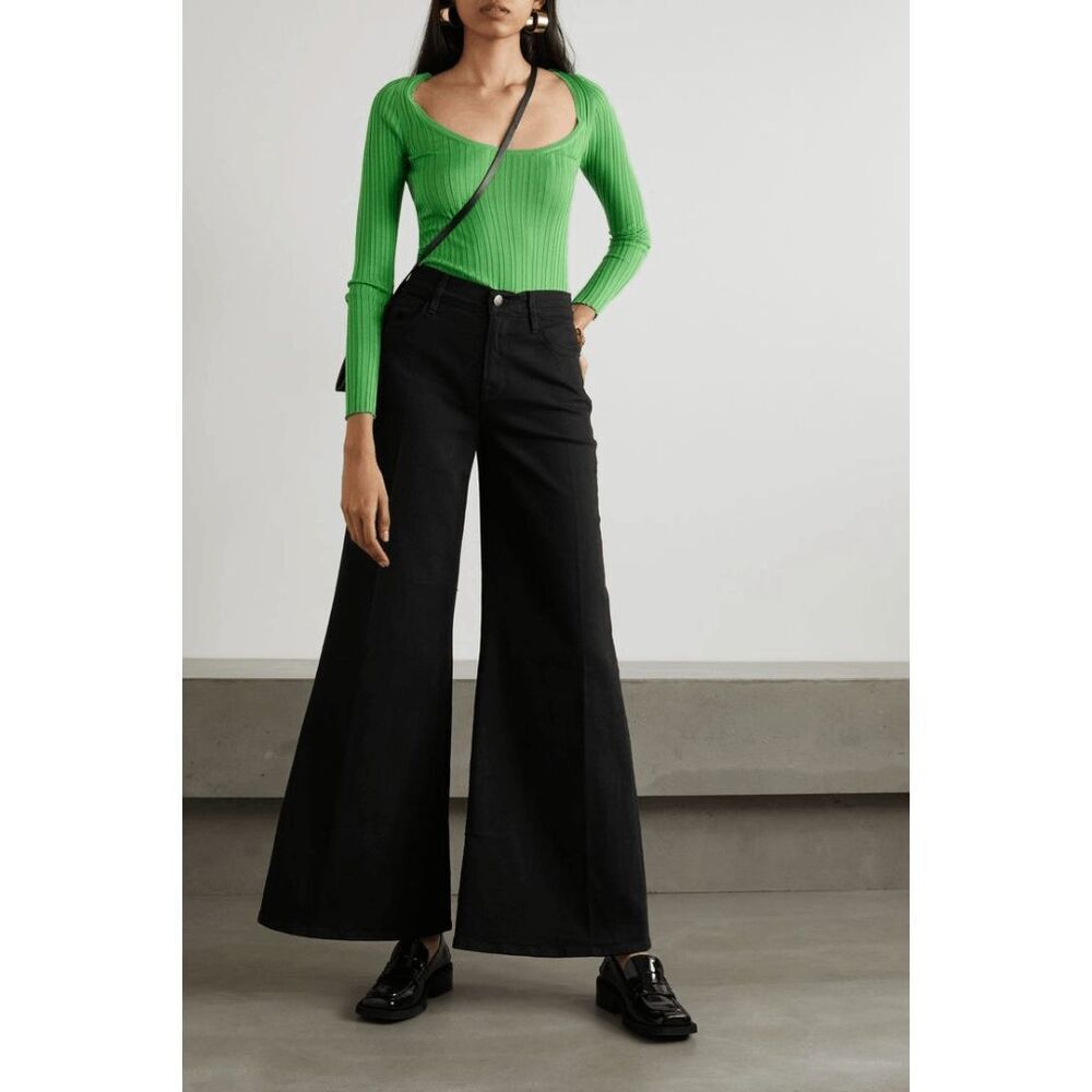 Frame Le Palazzo in Film Noir Size 25 Denim Jeans